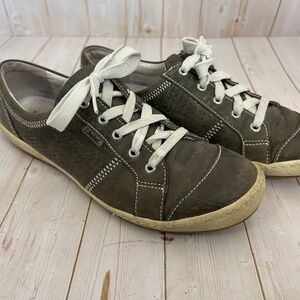 Josef Seibel Women's Gray Leather Sneakers Size 39 ( US 8) Casual Walking Shoes